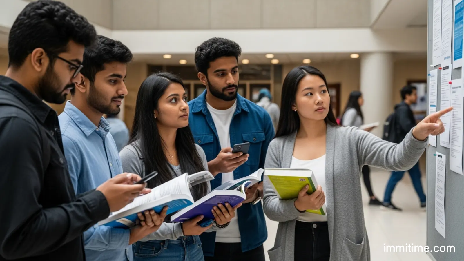 An academic calendar highlighting scheduled breaks, symbolizing the rules for unlimited work hours for international students in Canada.