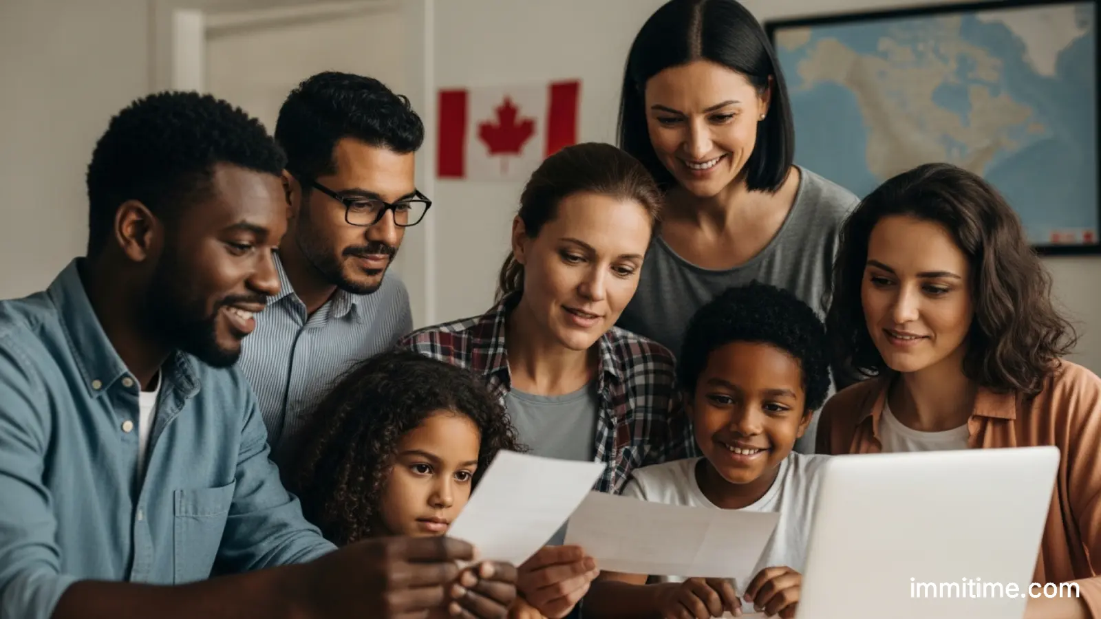A global map highlighting different countries offering citizenship by investment and ancestry programs, with Canada's route emphasized as most accessible.