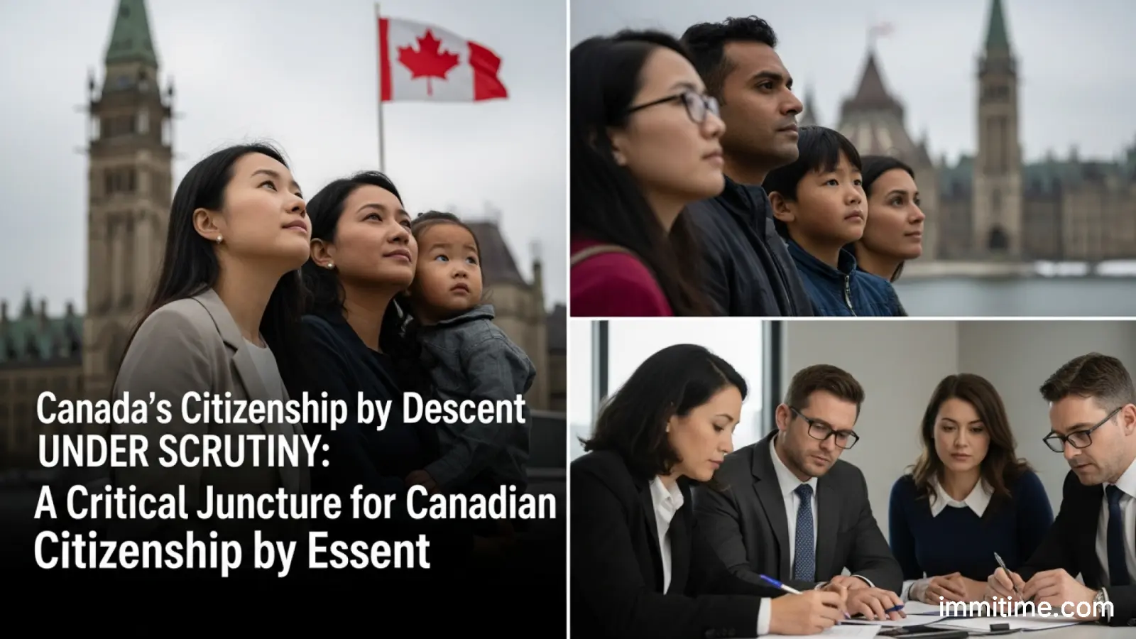 A gavel resting on Canadian citizenship documents, symbolizing the legal review and pause of the citizenship by descent program.