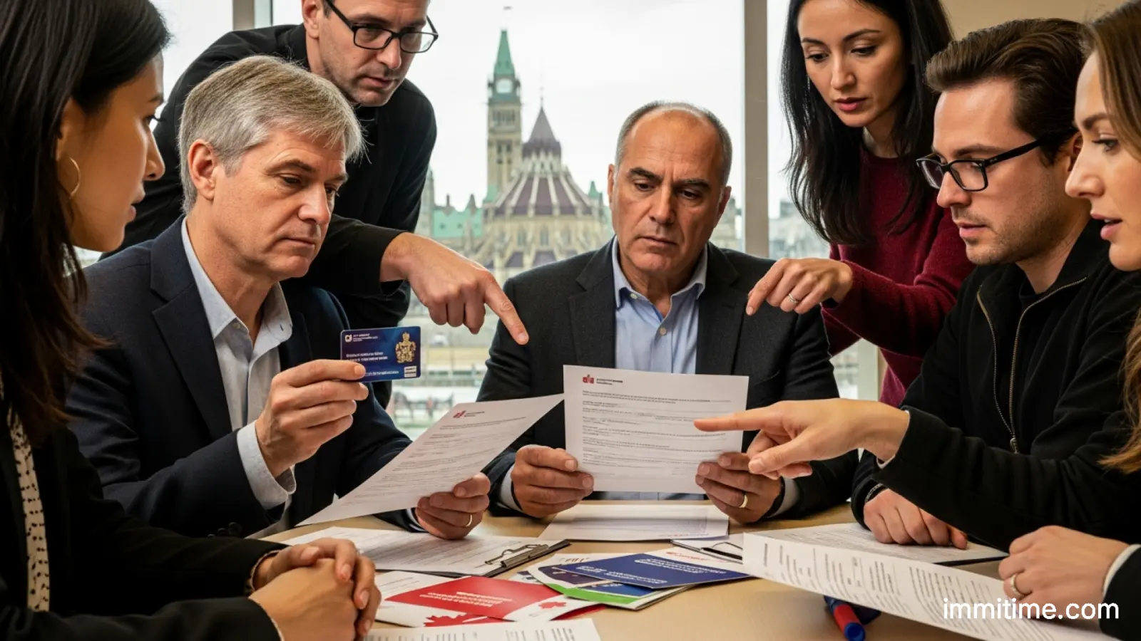 A calendar with the dates April 1, 2026, and April 1, 2027 circled, representing the new IRCC policy deadlines for settlement services.