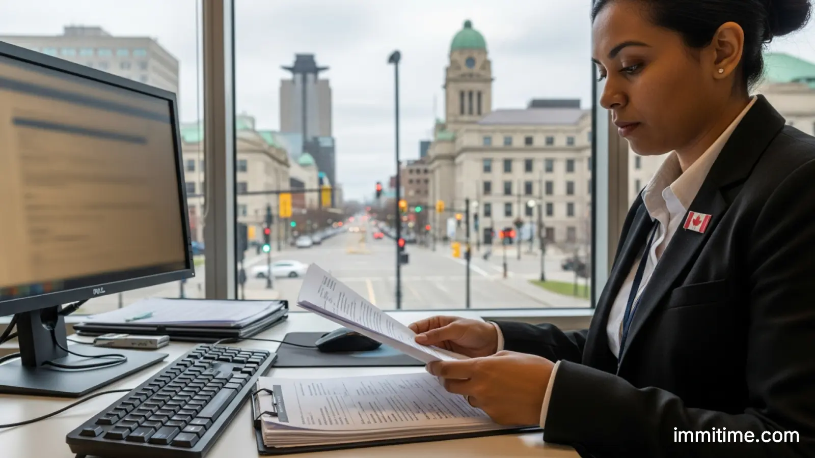 A flowchart diagram helping applicants decide between the Skilled Worker in Manitoba and Skilled Worker Overseas pathways based on their work history.