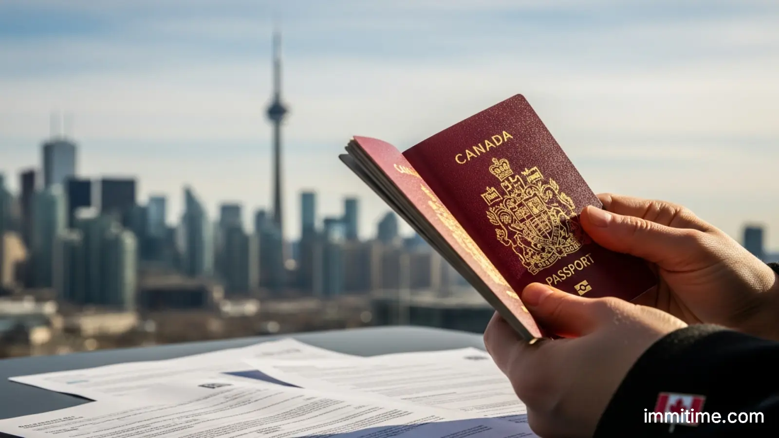An infographic illustrating the two-step process: Step 1 shows a document icon for the 'Citizenship Certificate', Step 2 shows a passport icon.