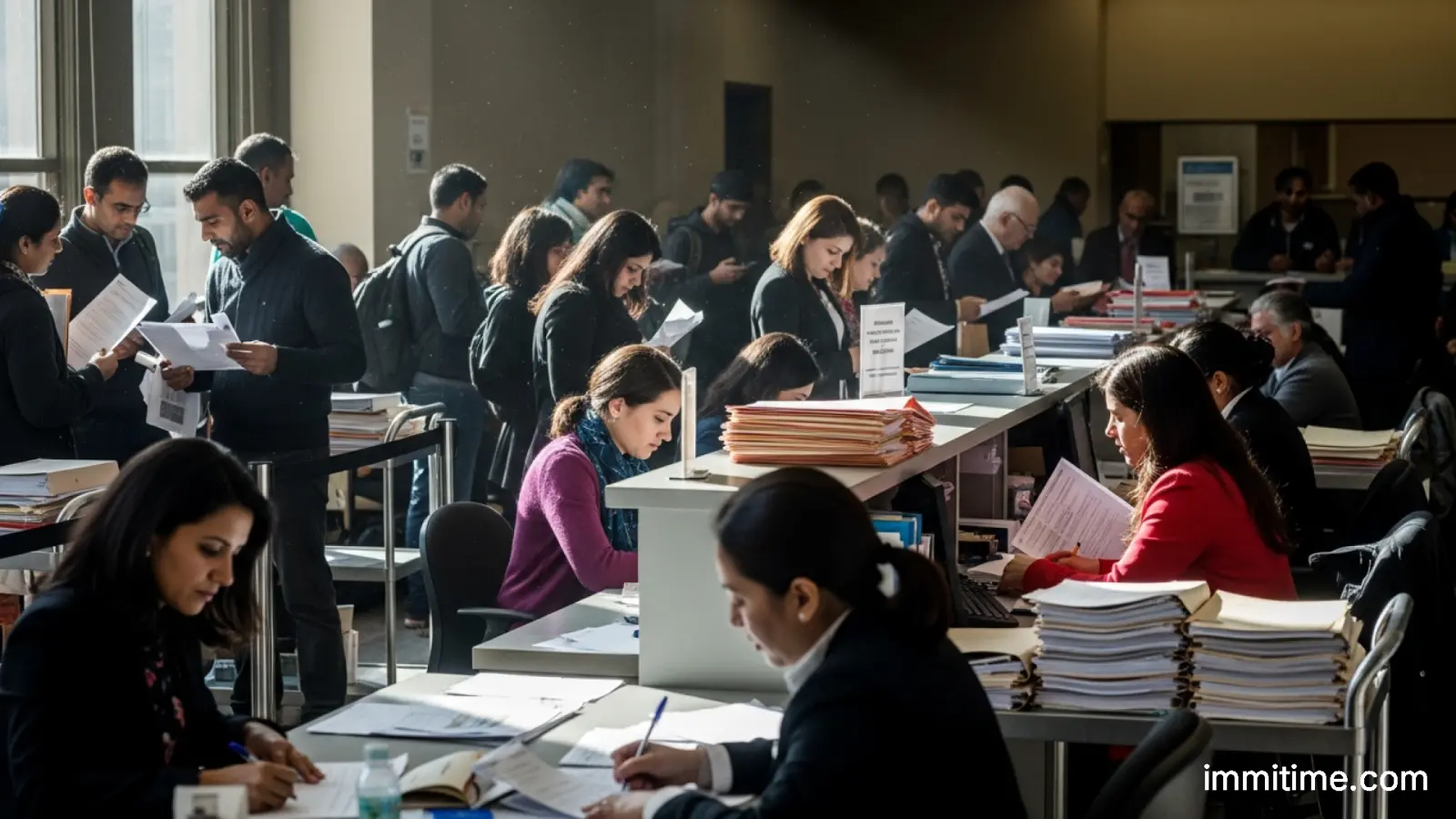 An individual consulting with an immigration lawyer, highlighting the professional guidance available for navigating complex Canadian citizenship applications.