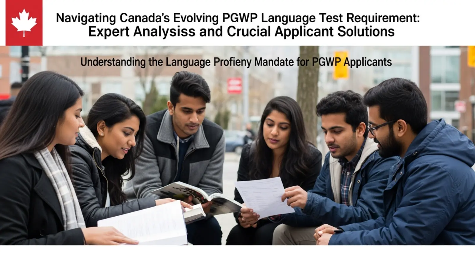 A pathway diverging into multiple options, illustrating the different routes applicants can take after a PGWP application rejection due to language test issues.